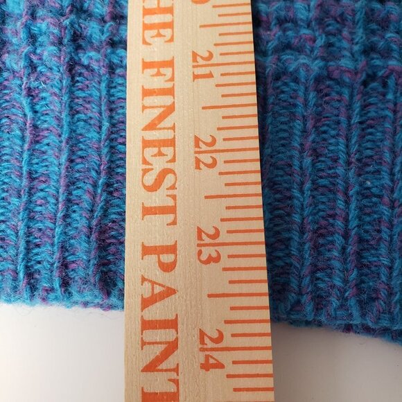 Woolrich Shawl Collar Sweater Wool Blend Blue Knit Pullover Womens Sz Large - Picture 10 of 10